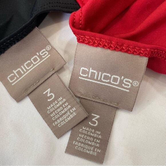 Chico's Red and Black Classic layering tanks Size 3/XL - Picture 2 of 7